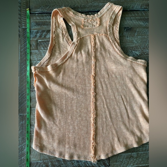 Free People- Care FP Slim n’ Simple tank top- Peach, Size Large. New. - Picture 5 of 6